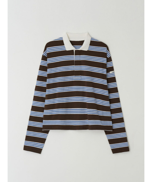 RMRN（アルエームアルエヌ）の「MULTI STRIPE RUGBY T-SHIRT（ポロシャツ・レディース・ピンク・FREE）」の4枚目の写真