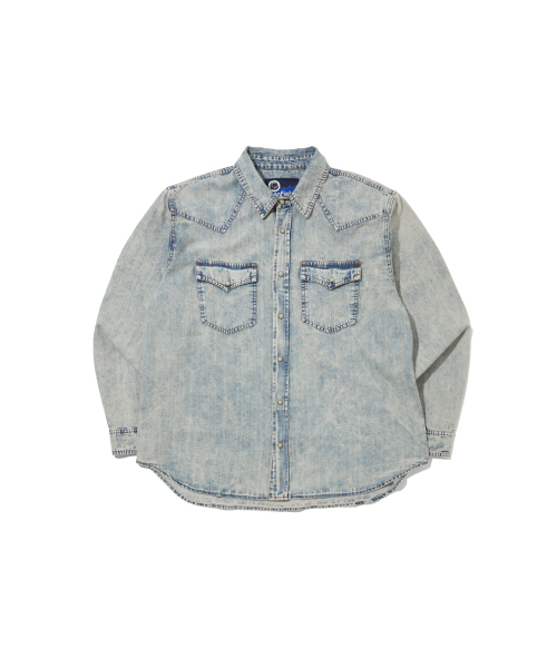 PENFIELD(ペンフィールド)の「ダイングデニムウェスタンシャツスカイブルー_FR1WR17U(シャツ/ブラウス・メンズ・スカイブルー・SMALL/MEDIUM/LARGE)」の2枚目の写真