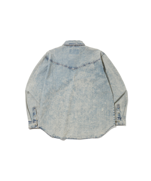 PENFIELD(ペンフィールド)の「ダイングデニムウェスタンシャツスカイブルー_FR1WR17U(シャツ/ブラウス・メンズ・スカイブルー・SMALL/MEDIUM/LARGE)」の3枚目の写真