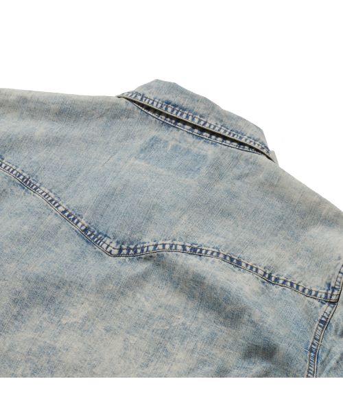PENFIELD(ペンフィールド)の「ダイングデニムウェスタンシャツスカイブルー_FR1WR17U(シャツ/ブラウス・メンズ・スカイブルー・SMALL/MEDIUM/LARGE)」の5枚目の写真