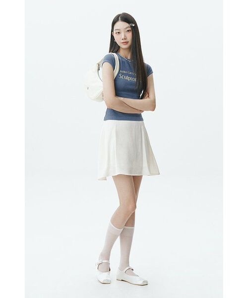 YUPPE(ヨッペ)の「SATIN FLARE SKIRT_CREAM(スカート・レディース・その他・SMALL/MEDIUM)」の5枚目の写真