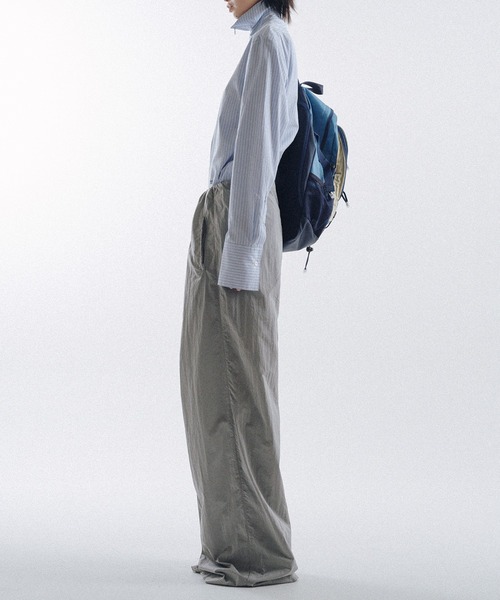 KEISUKEYOSHIDA(ケイスケヨシダ)の「Tightly Gathered Sports Pants(スウェットパンツ・レディース・グレー/ネイビー・S)」の5枚目の写真