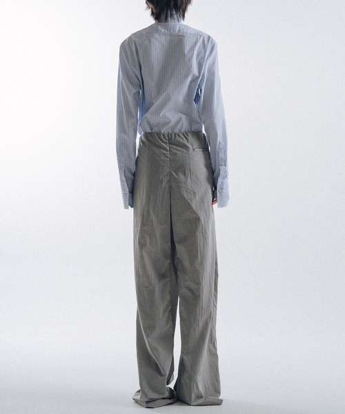 KEISUKEYOSHIDA(ケイスケヨシダ)の「Tightly Gathered Sports Pants(スウェットパンツ・レディース・グレー/ネイビー・S)」の6枚目の写真