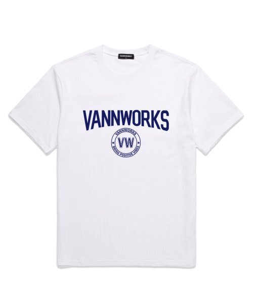 VANNWORKS(バンワークス)の「WIZARD オーバーサイズ 半袖Tシャツ (VS0048) ホワイト/ネイビー(Tシャツ/カットソー・レディース・その他・LARGE/MEDIUM/SMALL/X-LARGE/XX-LARGE)」の1枚目の写真