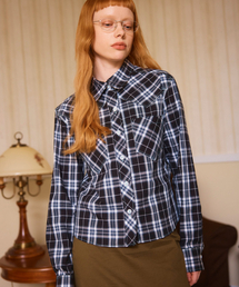 WESTERN CHECK SHIRT / black