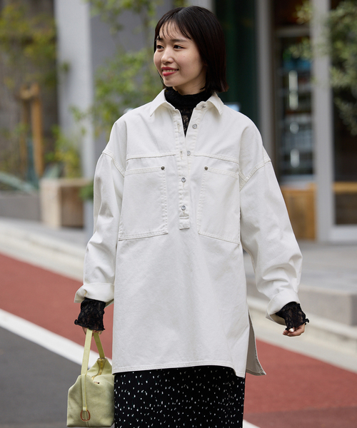 SLOBE IENA LE DENIM フィールドオーバーチュニック LE DENIM フィールドオーバーチュニック（シャツ/ブラウス）｜SLOBE