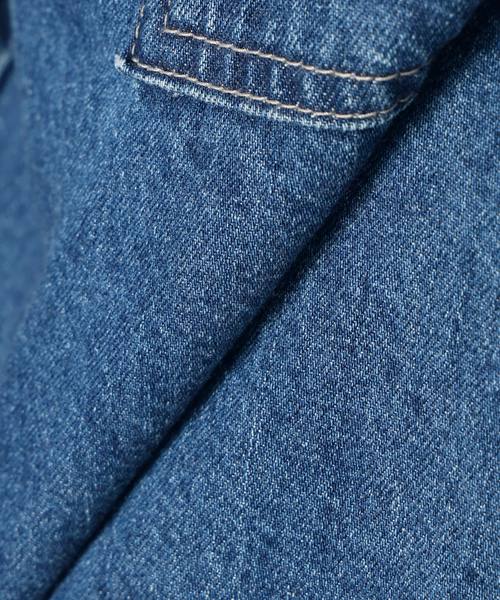 SLOBE IENA(スローブイエナ)の「LE DENIM フィールドオーバーチュニック(シャツ/ブラウス・レディース・ホワイト/ブルー系その他・FREE)」の16枚目の写真