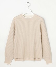 【WEB・一部店舗限定】ダブルカラー ニット