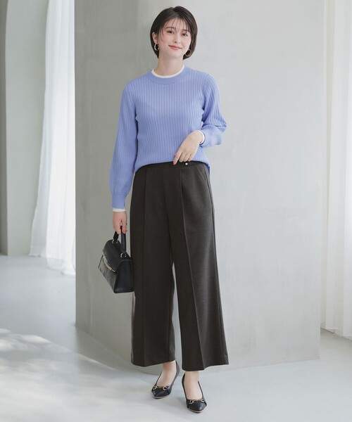 ANY SIS(エニィスィス)の「【WEB・一部店舗限定】ダブルカラー ニット(ニット/セーター・レディース・オレンジ系/ベージュ系/スカイブルー系/ホワイト系/ネイビー系/ライトイエロー系・X-LARGE)」の20枚目の写真