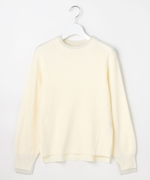 ANY SIS(エニィスィス)の「【WEB・一部店舗限定】ダブルカラー ニット(ニット/セーター・レディース・オレンジ系/ベージュ系/スカイブルー系/ホワイト系/ネイビー系/ライトイエロー系・X-LARGE)」の14枚目の写真