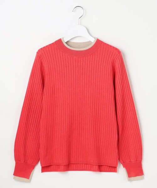 ANY SIS(エニィスィス)の「【WEB・一部店舗限定】ダブルカラー ニット(ニット/セーター・レディース・オレンジ系/ベージュ系/スカイブルー系/ホワイト系/ネイビー系/ライトイエロー系・X-LARGE)」の15枚目の写真