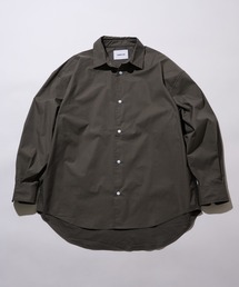 【MAISON CLUB】Broad L/S Oversized Regular Collar Shirt / Plain Stripe Plaid graphpaper pattern Shirt アナグラム刺繍ロングスリーブシャツ