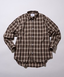 【MAISON CLUB】Broad L/S Oversized Regular Collar Shirt / Plain Stripe Plaid graphpaper pattern Shirt アナグラム刺繍ロングスリーブシャツ