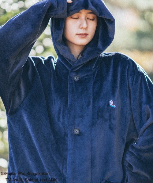 TETERA(テテラ)の「●TETERA×ドラえもん●Re ROOMROBE / 外気浴専用 ファーローブ(ガウン/バスローブ・レディース・ベージュ/ネイビー/グレー/サックスブルー・FREE)」の10枚目の写真