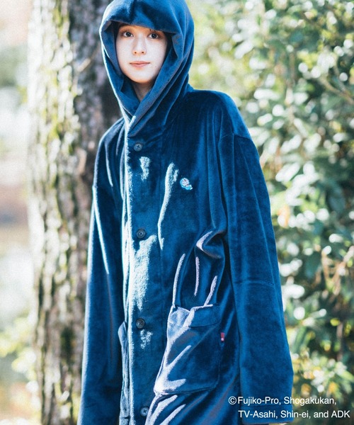 TETERA(テテラ)の「●TETERA×ドラえもん●Re ROOMROBE / 外気浴専用 ファーローブ(ガウン/バスローブ・レディース・ベージュ/ネイビー/グレー/サックスブルー・FREE)」の16枚目の写真