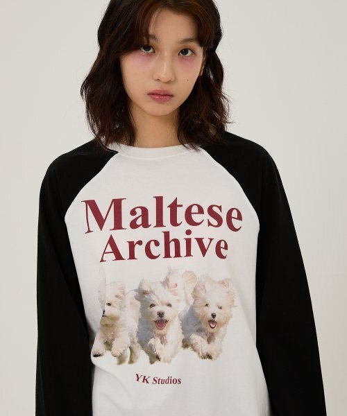 WaiKei（ワイケイ）の「マルチーズアーカイブラグランロングスリーブTシャツアイボリー（Tシャツ/カットソー・レディース・その他・2/0/1）」の6枚目の写真