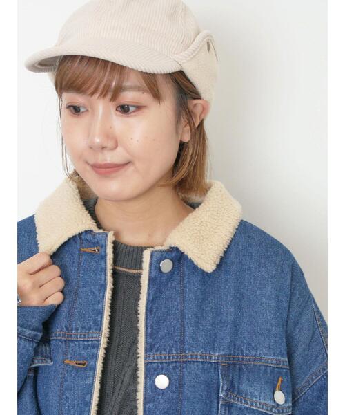 Samansa Mos2（サマンサ モスモス）の「デニムボアジャケット（ノーカラージャケット・レディース・ネイビー/ブラック/ブルー・F）」の4枚目の写真