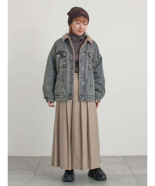 セール】デニムボアジャケット（ノーカラージャケット）｜Samansa Mos2