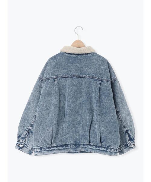 セール】デニムボアジャケット（ノーカラージャケット）｜Samansa Mos2