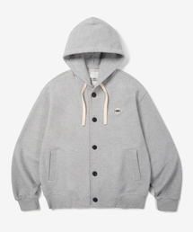 NOT ONLY FOR TODAY（ノットオンリーフォートゥデイ）の「ナンバーボールボタンダウンスウェットフードカーディガン[メランジグレー]（パーカー）」