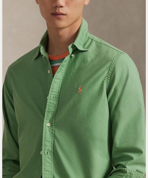 POLO RALPH LAUREN(ポロ ラルフ ローレン)の「クラシック フィット ガーメントダイド オックスフォード シャツ(シャツ/ブラウス・メンズ・グリーン・S/M/L/XL/XS/XXL)」の5枚目の写真