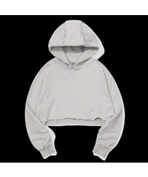 EPISODE UNTITLED（エピソードアンタイトルド）の「LUNA DYING APPLIQUE CROP HOODIE_MINT KHAKI（パーカー）」