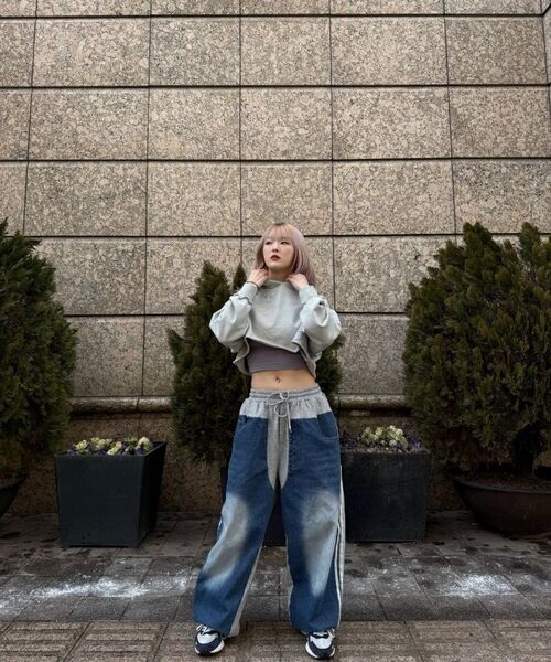 EPISODE UNTITLED(エピソードアンタイトルド)の「LUNA DYING APPLIQUE CROP HOODIE_MINT KHAKI(パーカー・レディース・その他・1/2)」の6枚目の写真