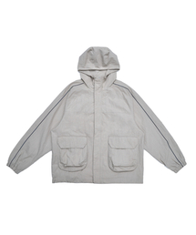 WILDROCK（ワイルドロック）の「CNオーロラパイピングビッグポケットジャケット_ライトグレー（ナイロンジャケット）」
