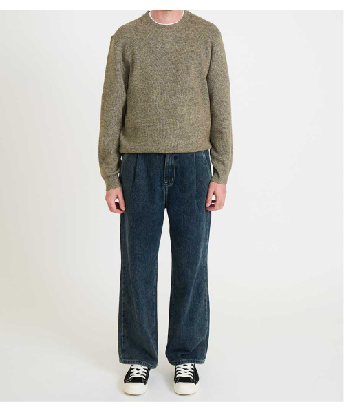 BLACKBROWN（ブラックブラウン）の「ウールブレンドニット [カーキ]（ニット/セーター・メンズ・その他・MEDIUM/LARGE）」の4枚目の写真