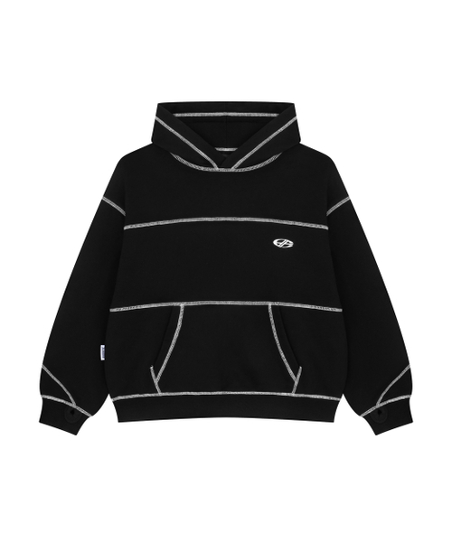 HYUNFIT（ヒョンフィット）の「COVERSTITCH LINE HOODIE-[BLACK]（スウェット・メンズ・その他・MEDIUM/LARGE/X-LARGE）」の2枚目の写真