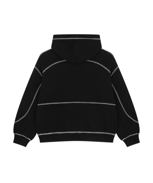 HYUNFIT（ヒョンフィット）の「COVERSTITCH LINE HOODIE-[BLACK]（スウェット・メンズ・その他・MEDIUM/LARGE/X-LARGE）」の6枚目の写真