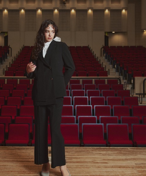 Callarus（カラルス）の「＜単品＞シアーボイルボウタイリボンデザインブラウス〔Callarus〕（シャツ/ブラウス・レディース・ホワイト×ブラック/ブラック/オフホワイト・S/M/L/LL/3L）」の11枚目の写真