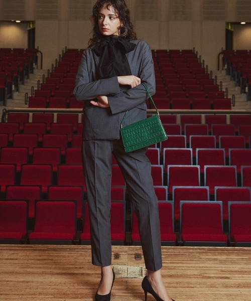 Callarus（カラルス）の「＜単品＞シアーボイルボウタイリボンデザインブラウス〔Callarus〕（シャツ/ブラウス・レディース・ホワイト×ブラック/ブラック/オフホワイト・S/M/L/LL/3L）」の21枚目の写真