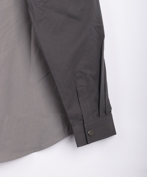 WESTSEA（ウエストシー）の「オーバーサイズ 配色切替 長袖シャツ（シャツ/ブラウス・メンズ・グレー/カーキ・M/L/XL）」の11枚目の写真