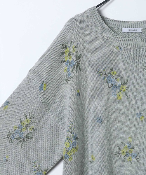 JEANASIS（ジーナシス）の「コットンフラワープリントプルオーバー/650165（ニット/セーター・レディース・ホワイト系その他/ブラック系その他/グレー系その他・FREE）」の10枚目の写真