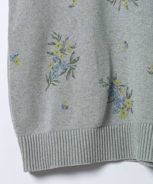 JEANASIS（ジーナシス）の「コットンフラワープリントプルオーバー/650165（ニット/セーター・レディース・ホワイト系その他/ブラック系その他/グレー系その他・FREE）」の12枚目の写真