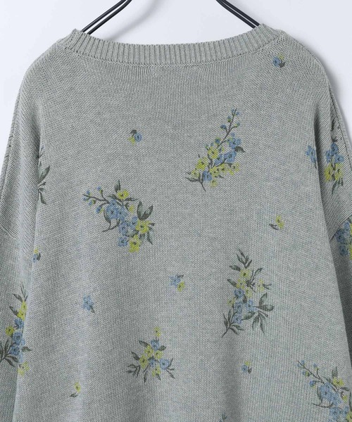 JEANASIS（ジーナシス）の「コットンフラワープリントプルオーバー/650165（ニット/セーター・レディース・ホワイト系その他/ブラック系その他/グレー系その他・FREE）」の13枚目の写真