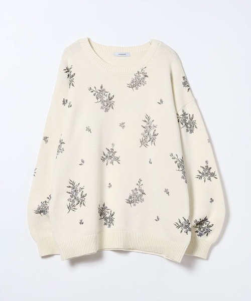 JEANASIS（ジーナシス）の「コットンフラワープリントプルオーバー/650165（ニット/セーター・レディース・ホワイト系その他/ブラック系その他/グレー系その他・FREE）」の20枚目の写真
