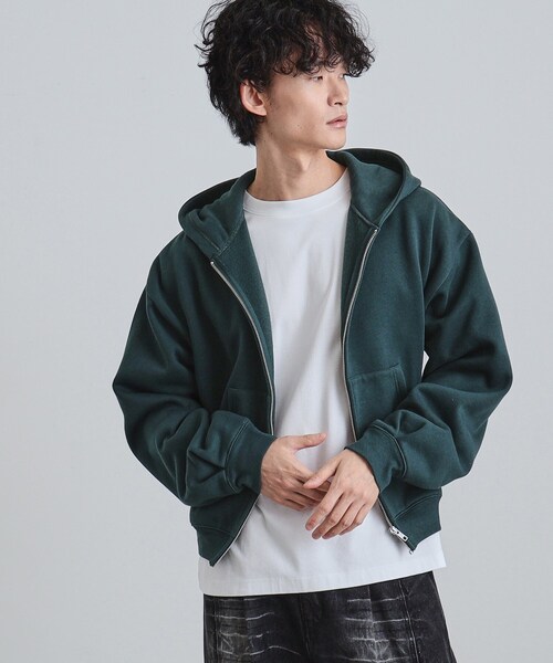 tk.TAKEO KIKUCHI（ティーケータケオキクチ）の「ボリュームスリーブジップパーカ（パーカー・メンズ・グレー系4/ブラック/モスグリーン・02/03）」の8枚目の写真