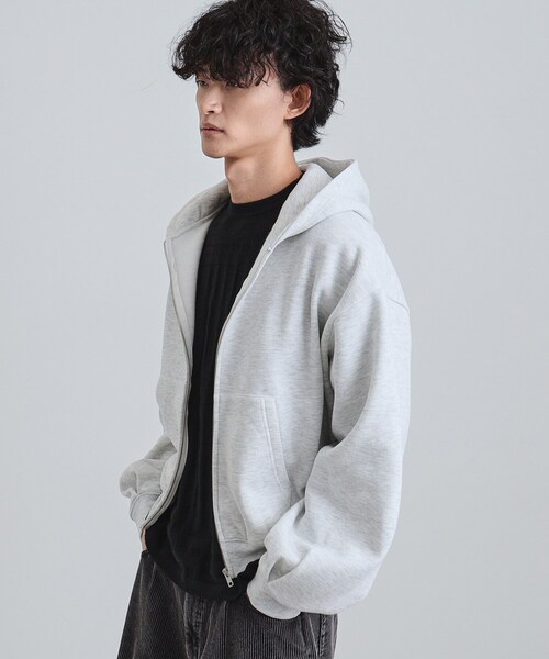 tk.TAKEO KIKUCHI（ティーケータケオキクチ）の「ボリュームスリーブジップパーカ（パーカー・メンズ・グレー系4/ブラック/モスグリーン・02/03）」の12枚目の写真