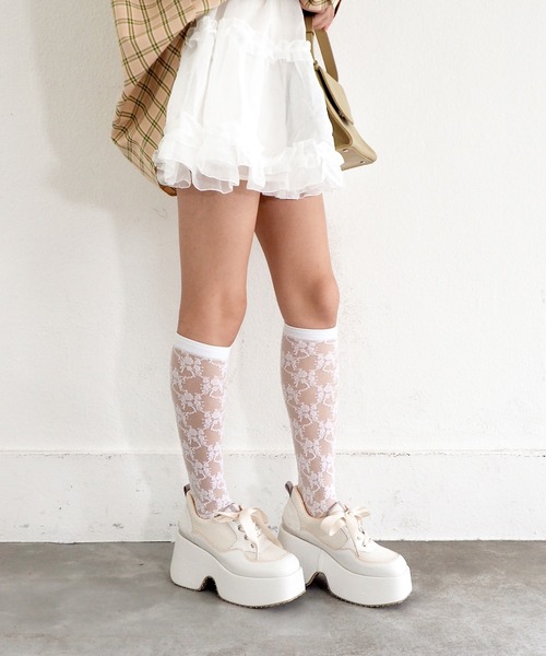 byあしながおじさん（バイアシナガオジサン）の「防滑｜厚底レースアップマニッシュ　8990039（その他シューズ・レディース・アイボリー/ブラック・LL/L/M/S）」の21枚目の写真