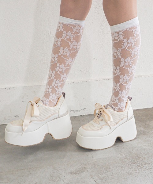 byあしながおじさん（バイアシナガオジサン）の「防滑｜厚底レースアップマニッシュ　8990039（その他シューズ・レディース・アイボリー/ブラック・LL/L/M/S）」の18枚目の写真