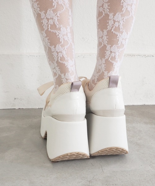 byあしながおじさん（バイアシナガオジサン）の「防滑｜厚底レースアップマニッシュ　8990039（その他シューズ・レディース・アイボリー/ブラック・LL/L/M/S）」の19枚目の写真