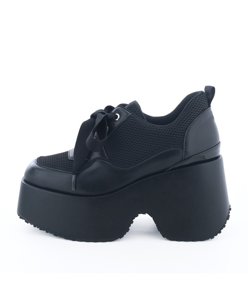 byあしながおじさん（バイアシナガオジサン）の「防滑｜厚底レースアップマニッシュ　8990039（その他シューズ・レディース・アイボリー/ブラック・LL/L/M/S）」の7枚目の写真