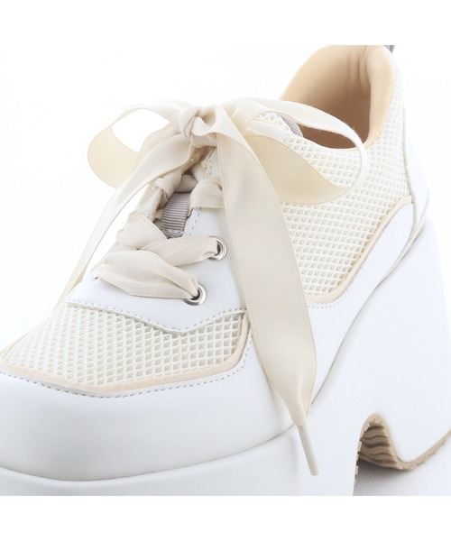 byあしながおじさん（バイアシナガオジサン）の「防滑｜厚底レースアップマニッシュ　8990039（その他シューズ・レディース・アイボリー/ブラック・LL/L/M/S）」の10枚目の写真