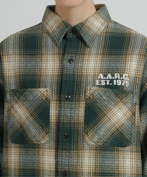 AVIREX（アヴィレックス）の「OMBRE CHECK SHIRT（シャツ/ブラウス・レディース・バーガンディー/グリーン/チャコールグレー・F）」の15枚目の写真
