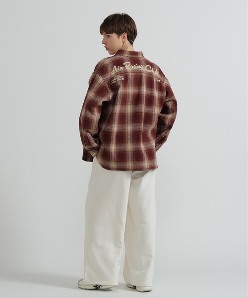 AVIREX（アヴィレックス）の「OMBRE CHECK SHIRT（シャツ/ブラウス・レディース・バーガンディー/グリーン/チャコールグレー・F）」の6枚目の写真
