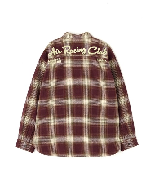 AVIREX（アヴィレックス）の「OMBRE CHECK SHIRT（シャツ/ブラウス・レディース・バーガンディー/グリーン/チャコールグレー・F）」の8枚目の写真