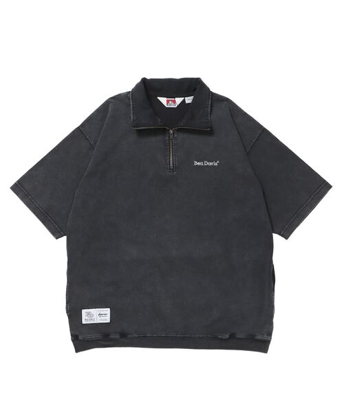 BEN DAVIS(ベンデイビス)の「【BEN DAVIS(ベンデイビス)】VNTG 1/4 TOP / ハーフジップ 半袖 加工 ワンポイント 刺繍 シンプル(Tシャツ/カットソー・メンズ・ピンク系その他2/カーキ/ブラック・X-LARGE/LARGE/MEDIUM)」の8枚目の写真