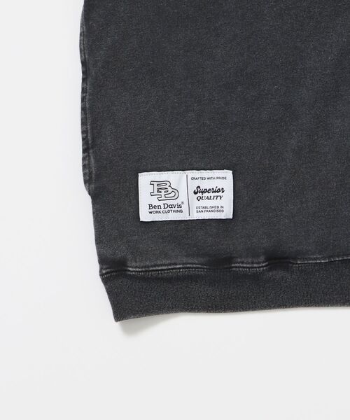 BEN DAVIS(ベンデイビス)の「【BEN DAVIS(ベンデイビス)】VNTG 1/4 TOP / ハーフジップ 半袖 加工 ワンポイント 刺繍 シンプル(Tシャツ/カットソー・メンズ・ピンク系その他2/カーキ/ブラック・X-LARGE/LARGE/MEDIUM)」の13枚目の写真
